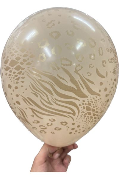 eğlencemarketi Safari Mutant Patterned Milk Coffee Balloon 5 Pieces