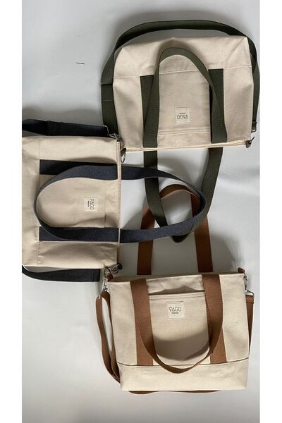 VAGO COLLECTION ZIPPERED CANVAS BAG WITH COLOR RACK