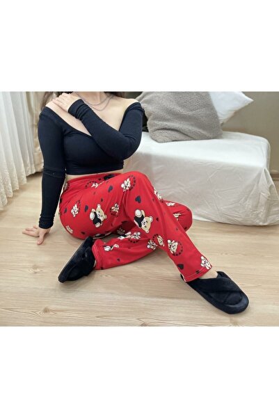 JustBS Άνετο γυναικείο πάτο πιτζάμα με σχέδια - ίσιο πόδι
