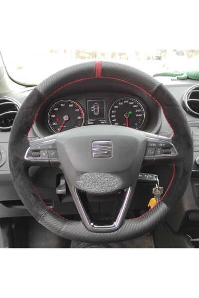imza direksiyon kılıfı Seat Leon Fr Direksiyon Kılıfı (alcantra Karbon Yüzüklü)