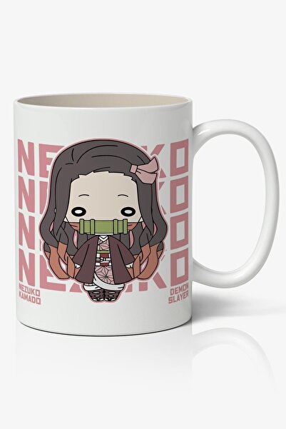 Toyaso İblis Keser Nezuko Kamado Anime Beyaz Kupa Bardak