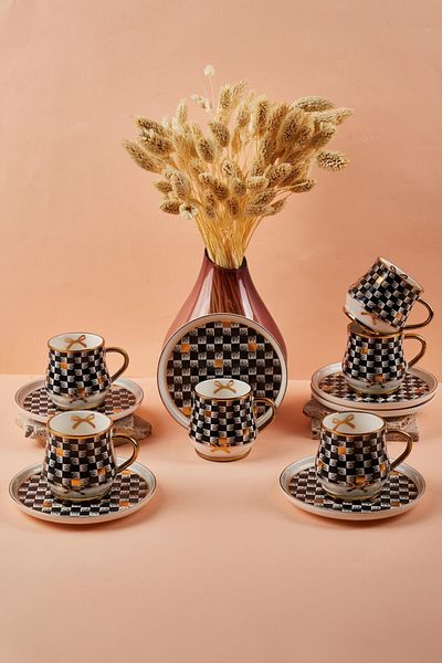 Perotti Chessy 6-Piece Porcelain Coffee Cup-42