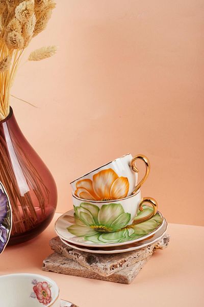 Perotti Victoria 6-Piece Porcelain Coffee Cup-32