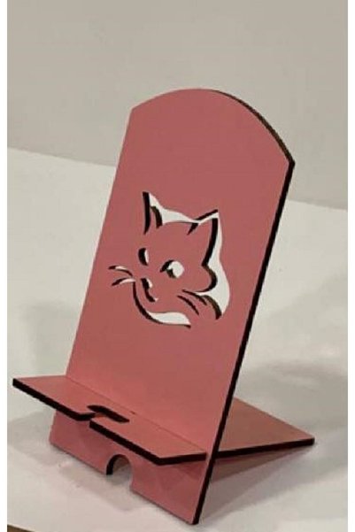 Vuslat Hediyelik Phone Holder with Gift Drawer-Type Desk Top Pen Holder Organizer Pink (25X23X15Cm)