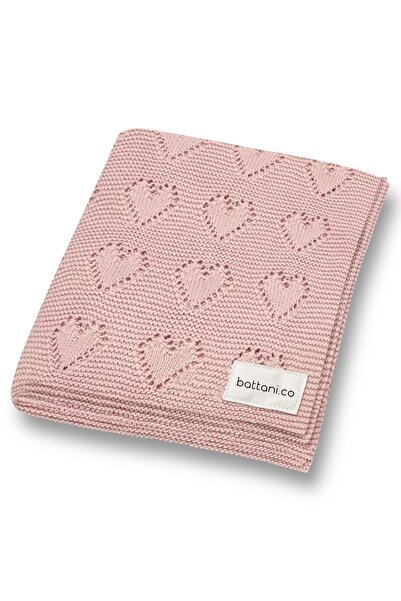 Battani.Co بطانية أطفال محبوكة من التريكو للفتيات والأولاد مقاس 90 سم × 110 س...