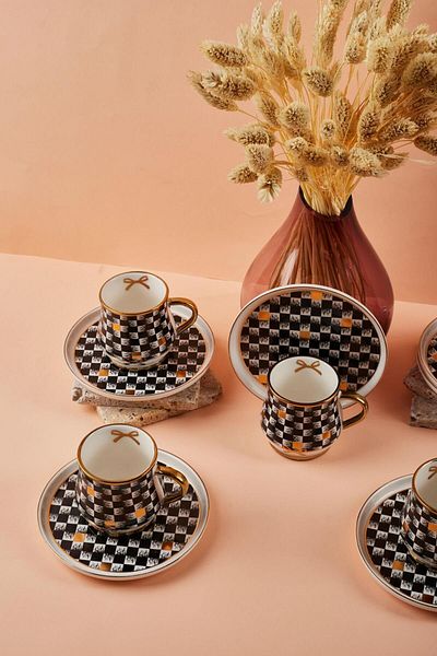 Perotti Chessy 6-Piece Porcelain Coffee Cup-42