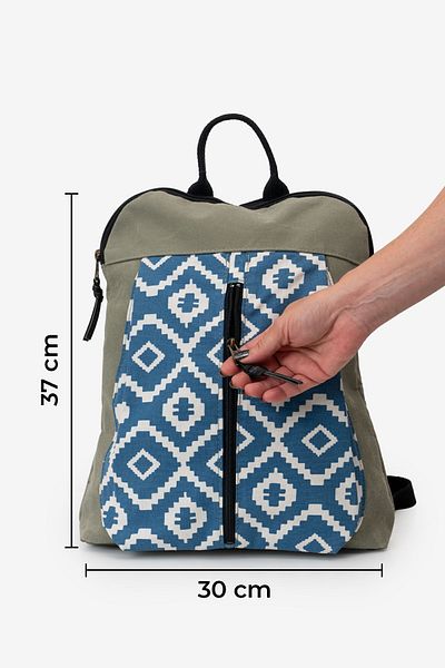 MANDOSİ Vintage Retro Canvas Backpack, Travel, School Bag (with Indoor and Outdoor Pocket)