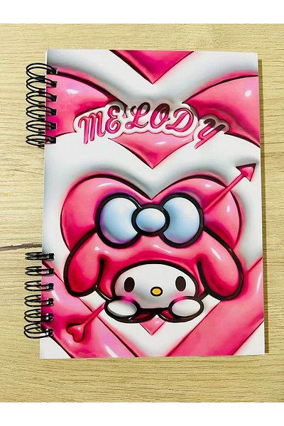 Cuppy Box Sanrio Melody Notebook 50 Pages 1 Page Bonus Matte Sticker