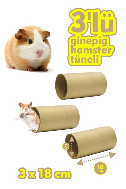 Vixpet Lucky 3'lü Set Ginepig Tüneli 18 Cm | Hamster Tüneli | Kobay Tüneli | ...