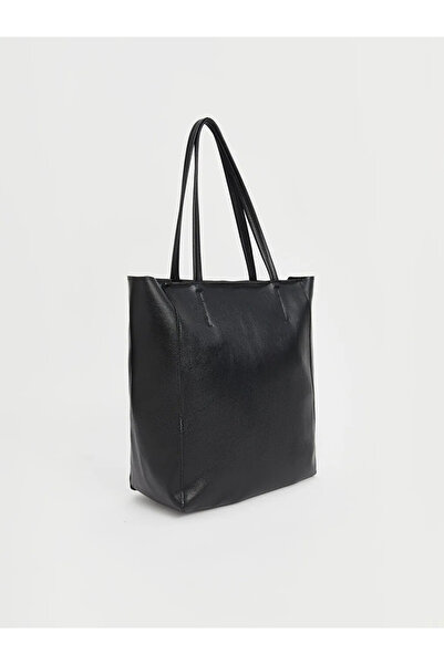 LC Waikiki ACCESORII LCW - Geantă de umăr neagră aspect de piele pentru femei