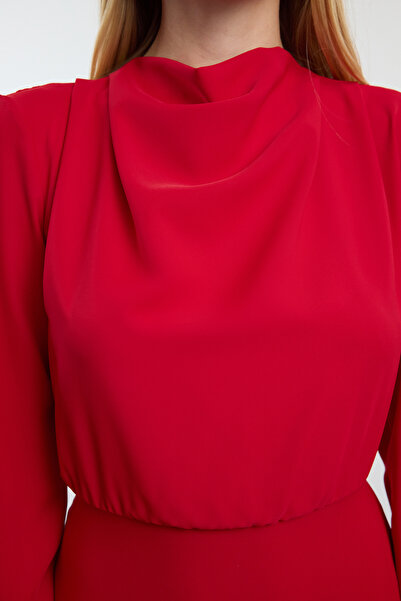 Trendyol Collection Piros Midi szőtt ruha - TWOAW24EL00851