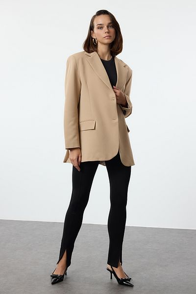 Trendyol Collection BeigeOversizeBlazer - Twoaw24bc00107