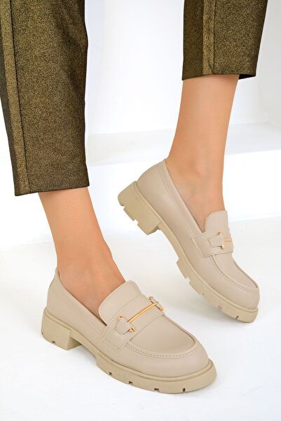 SOHO Béžové dámské mokasínové boty 19530