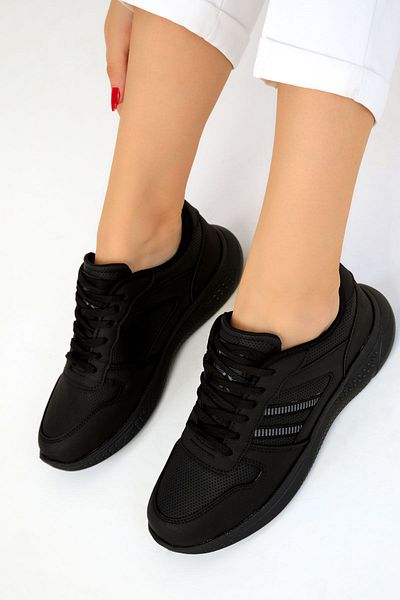 SOHO Damen Sneaker 19543 - Schwarz Schwarz