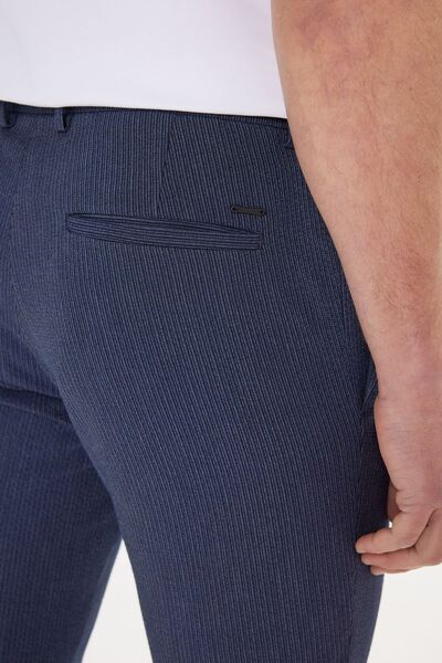 ALTINYILDIZ CLASSICS Сині обтягуючі штани з еластичним поясом і кишенями з боків