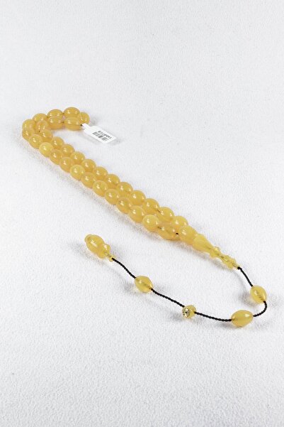 Tesbih Kardeşliği Mesut Elma Usta Işçilikli Imzalı Sıkma Kehribar Tesbih