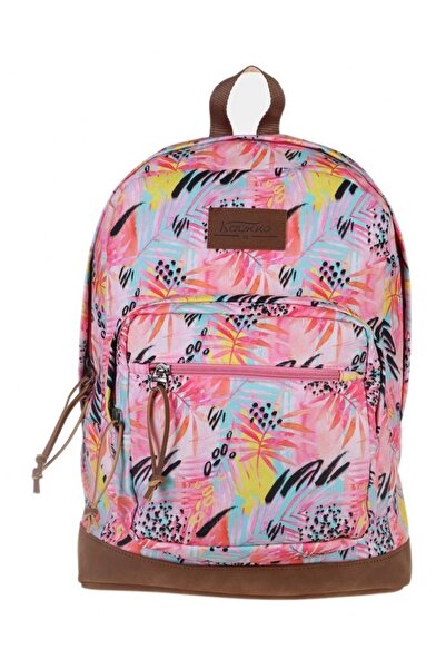 KAUKKO Safari Okul Çantası Roze Flowers K1332