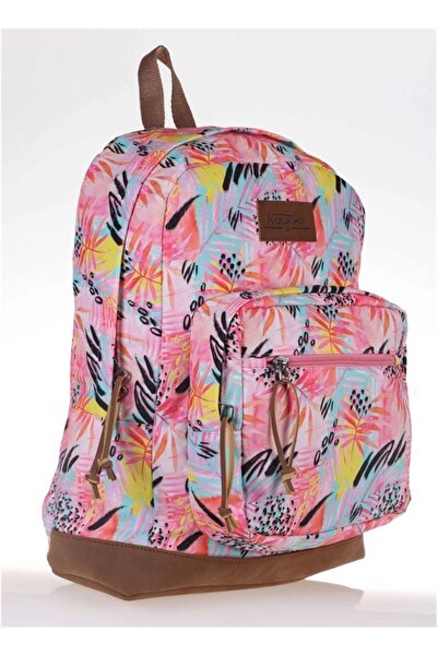 KAUKKO Safari Okul Çantası Roze Flowers K1332
