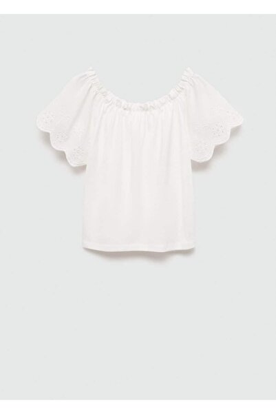 MANGO Kids Κέντημα Λεπτομερές T-Shirt