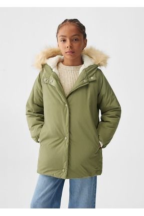 Parka kaki mango hot sale