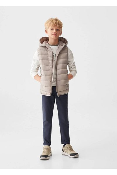 MANGO Kids Καπιτονέ γιλέκο με κουκούλα