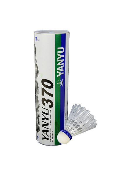 YANYU 6 Pack Bad-370 White 6 Pack Plastic Badminton Ball White