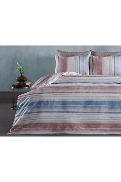 Doqu Home Set cuvertură de pilota dublă din bumbac Ranforce Penetra - Albastru