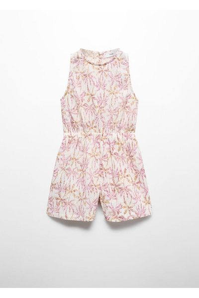 MANGO Kids Jumpsuit mit Palmenmuster