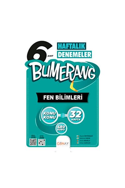 Günay Yayıncılık 6.sınıf 32 Haftalık Bumerang Fen Bilimleri Soru Bankası
