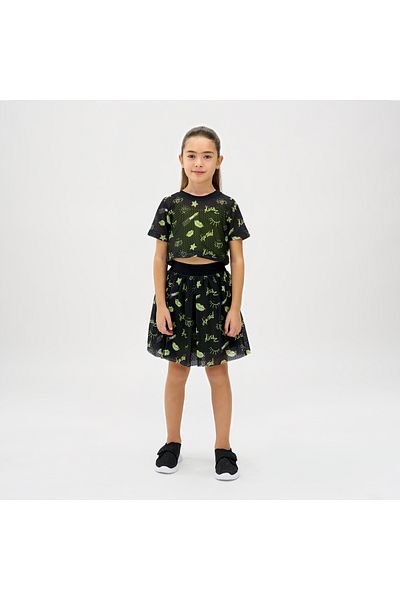 Panço T-Shirt mit Neon-Print für Mädchen