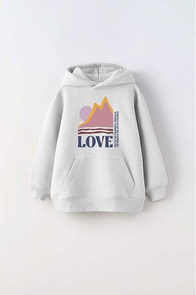 The Champ Clothing Hanorac cu glugă pentru copii, alb, unisex, cu glugă