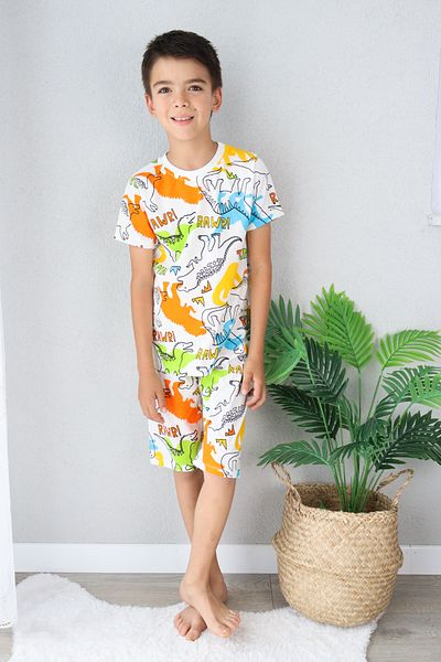 Harika KIDS Boy's Cotton Combed Cotton Printed Pajama Set with Shorts