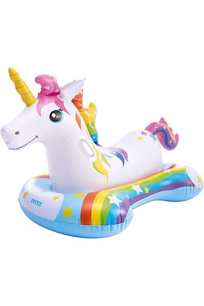Intex Inflatable Riding Boat with Unicorn Grip - Child 163X86 cm Unicorn Rider