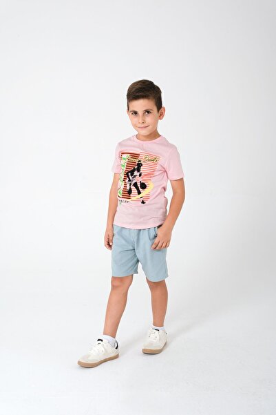 Kyron Boy's Pink Printed T-Shirt