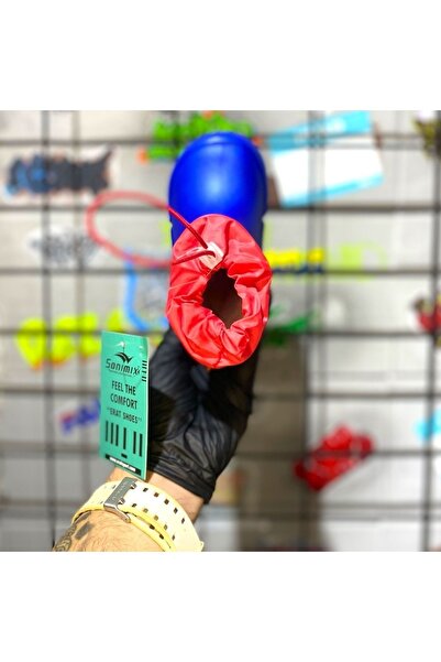 TrineBear Çizgifilm Karakterli Çizme Bot Erkek Çocuk Ayakkabısı Lacivert Kırmızı Rengi Su Geçirmez Lastikli