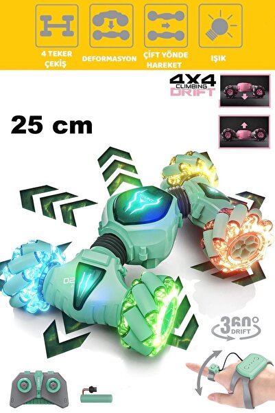 TRENDZONE Şarjlı El Sensörlü Akrobat Araba 25cm - Bilekten Kontrollü Uzaktan ...