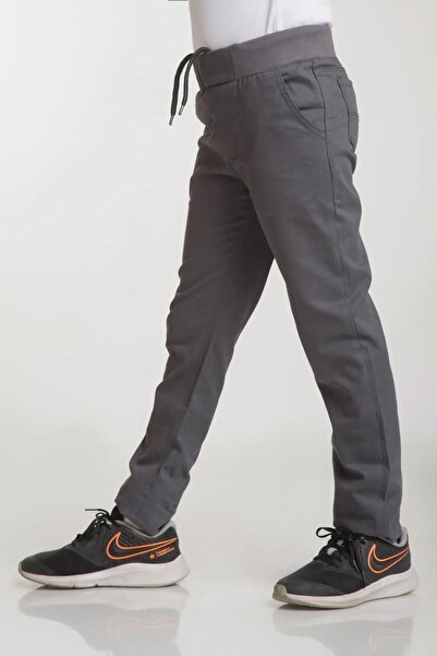 Genel Markalar Unisex İlkokul ve Ortaokul 6-16 Yaş  Okul Pantolonu  Ribana Bel Canvas Öğrenci Okul Pantolonu