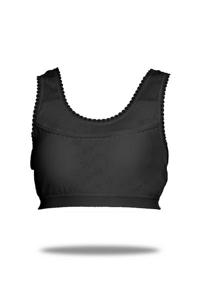 FSM1453 Lycra Cotton Undershirt for Girl - Half White, Rope Strap, Sports Player - 7017