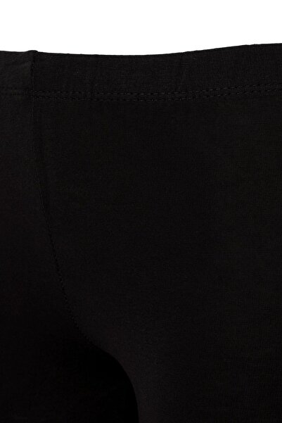 FSM1453 Girl Child Athlete Below Knee Black Slim Fit Tights 8027