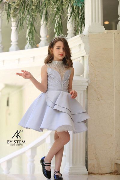 Ribbon kids κορίτσι παιδί αποφοίτηση γάμου αφαιρούμενο φόρεμα perelin