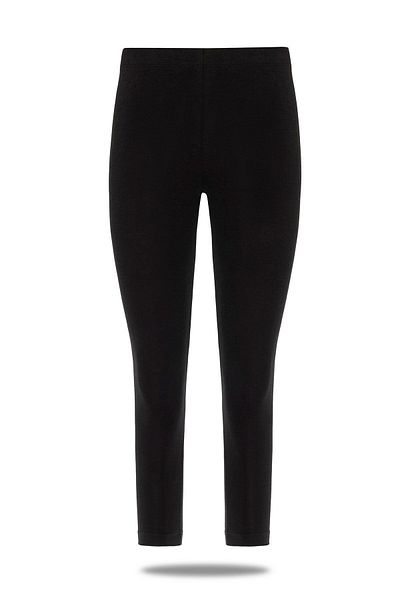 FSM1453 Girl's Athlete Capri Length Black Slim Fit Tights - 8028