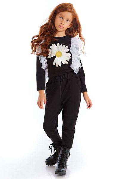 Colorinas Daisy Printed Tutu Girl's Jumpsuit