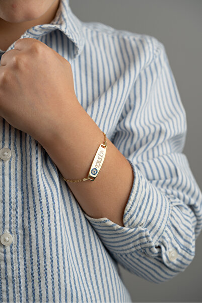 Silvano Jewelry 925 Ayar Gümüş Nazarlı Isimli Bebek & Çocuk Bileklik
