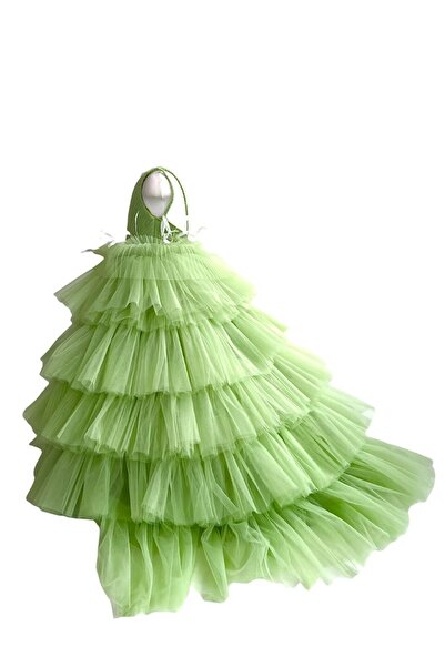 zühre balaban Arya Dress Yeşil Kız Çocuk Abiye Elbise