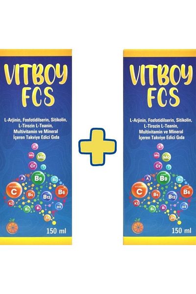 Vitboy Fcs 150ml Food Supplement Containing Multivitamins and Minerals - 2 Syrups