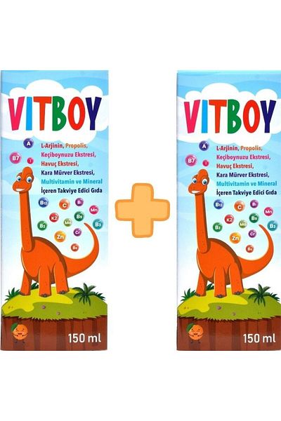 Vitboy 150 ml Supplement Multivitamin and Mineral Food Syrup - 2 Pcs