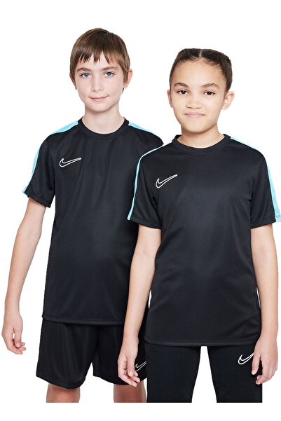 Nike تي شيرت أسود للأطفال برقبة دائرية DX5482-011 K Nk Df ACD23 TOP Sf Br
