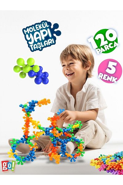 Go Toys Snowflake Educational Creative Molecule Stem Training Compatible 5 Colors 120 Pieces Educational Toy