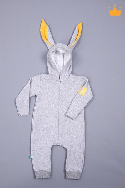 Babyhola Zippered Rabbit Eared Jumpsuit 5014