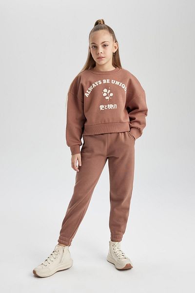 DeFacto Girl's B4427a823wn Model Thick Jogger Sweatpants